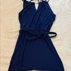 White House Black Market Deep Blue Sleevless Dress, size S